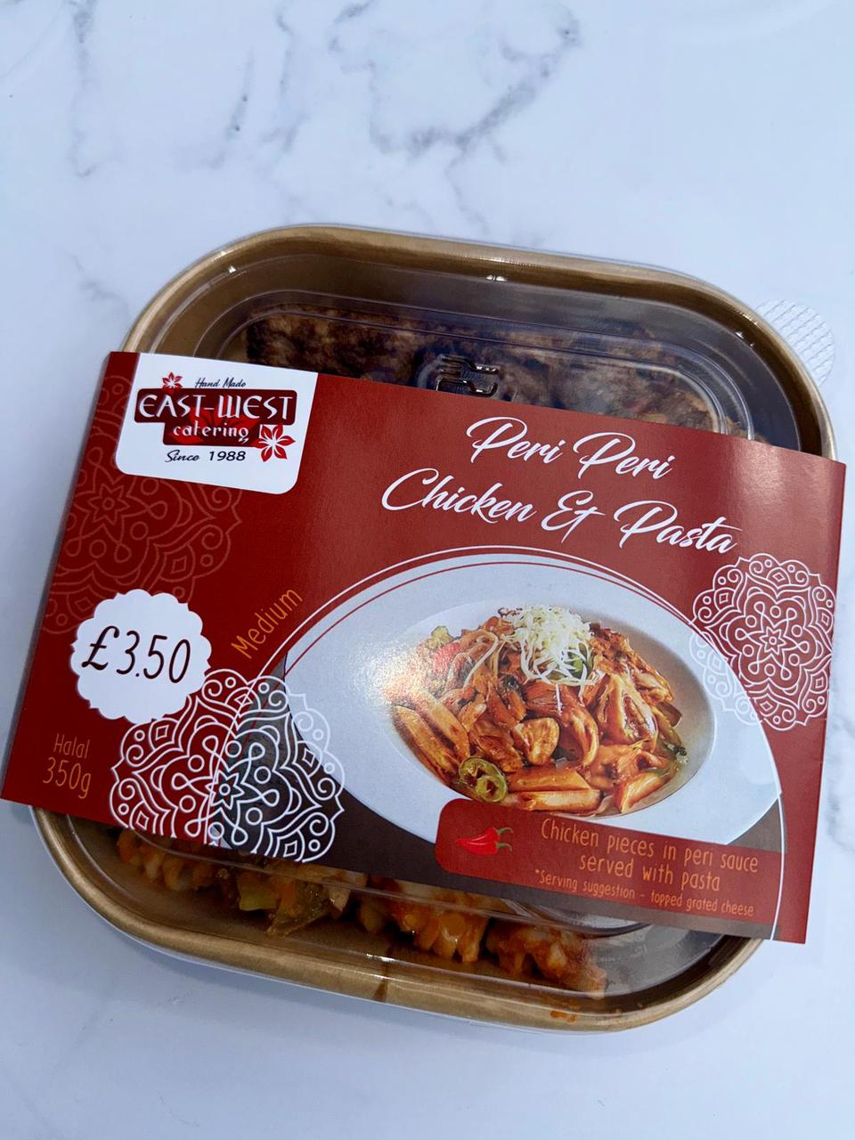 East West Catering Peri Peri Chicken & Pasta ready meal